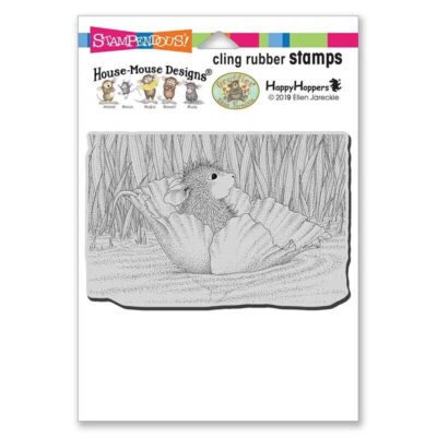 House Mouse Stream Float Rubber Stamp